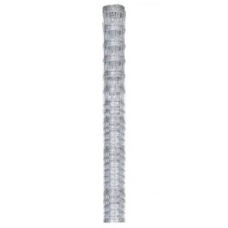 vidaXL Valla de jardín de acero galvanizado plateado 50x1,6 m