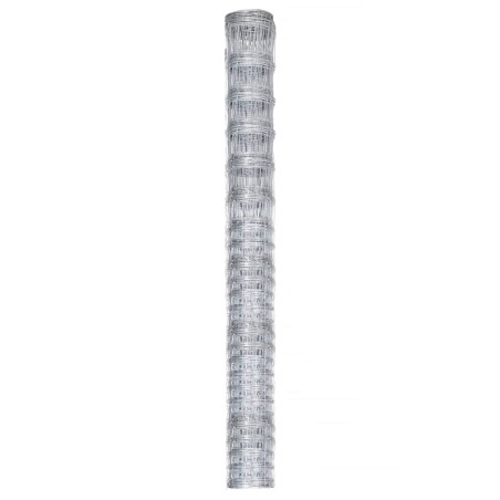 vidaXL Valla de jardín de acero galvanizado plateado 50x1,6 m