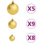 vidaXL Árbol de Navidad artificial de esquina LED y bolas verde 120 cm vidaXL Árbol de Navidad artificial de esquina LED y bolas verde 120 cm