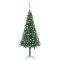 vidaXL Árbol de Navidad artificial de esquina LED y bolas verde 240 cm vidaXL Árbol de Navidad artificial de esquina LED y bolas verde 240 cm