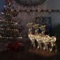 vidaXL Adorno de renos de Navidad acrílico multicolor 3 uds 120 cm vidaXL Adorno de renos de Navidad acrílico multicolor 3 uds 120 cm