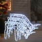vidaXL Figura de reno Navidad 3 unidades blanco frío 73x31x45 cm vidaXL Figura de reno Navidad 3 unidades blanco frío 73x31x45 cm