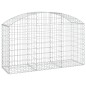 vidaXL Cesta de gaviones forma arco hierro galvanizado 150x50x80/100cm vidaXL Cesta de gaviones forma arco hierro galvanizado 150x50x80/100cm