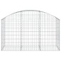 vidaXL Cesta de gaviones forma arco hierro galvanizado 150x50x80/100cm vidaXL Cesta de gaviones forma arco hierro galvanizado 150x50x80/100cm