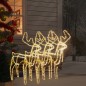 vidaXL Figuras renos Navidad con cabezas móviles 3 uds blanco cálido vidaXL Figuras renos Navidad con cabezas móviles 3 uds blanco cálido