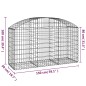 vidaXL Cesta de gaviones forma arco hierro galvanizado 150x50x80/100cm vidaXL Cesta de gaviones forma arco hierro galvanizado 150x50x80/100cm