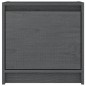 vidaXL Mesita de noche madera maciza de mango gris 40x30,5x40 cm