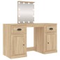 vidaXL Tocador con LED color roble Sonoma 130x50x132,5 cm vidaXL Tocador con LED color roble Sonoma 130x50x132,5 cm