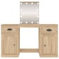 vidaXL Tocador con LED color roble Sonoma 130x50x132,5 cm vidaXL Tocador con LED color roble Sonoma 130x50x132,5 cm