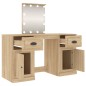 vidaXL Tocador con LED color roble Sonoma 130x50x132,5 cm vidaXL Tocador con LED color roble Sonoma 130x50x132,5 cm