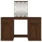 vidaXL Tocador con LED marrón roble 130x50x132,5 cm vidaXL Tocador con LED marrón roble 130x50x132,5 cm