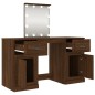 vidaXL Tocador con LED marrón roble 130x50x132,5 cm vidaXL Tocador con LED marrón roble 130x50x132,5 cm