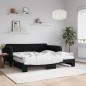 vidaXL Sofá cama nido con colchón terciopelo negro 90x190 cm vidaXL Sofá cama nido con colchón terciopelo negro 90x190 cm
