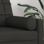 vidaXL Cojines decorativos 2 uds tela negro 15x50 cm vidaXL Cojines decorativos 2 uds tela negro 15x50 cm