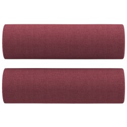vidaXL Cojines decorativos 2 uds tela rojo tinto 15x50 cm