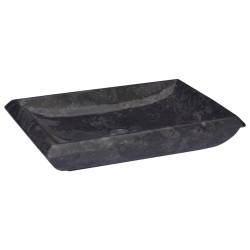 vidaXL Lavabo mármol negro 50x35x10 cm