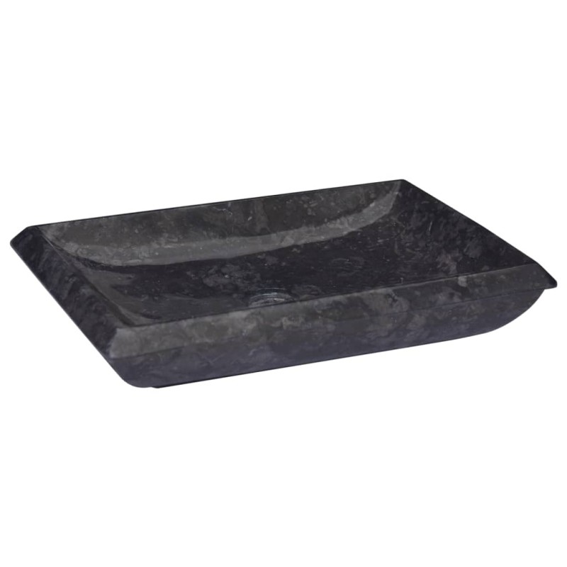 vidaXL Lavabo mármol negro 50x35x10 cm vidaXL Lavabo mármol negro 50x35x10 cm