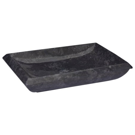vidaXL Lavabo mármol negro 50x35x10 cm