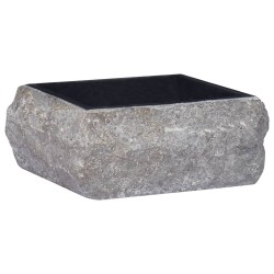 vidaXL Lavabo mármol negro 30x30x13 cm