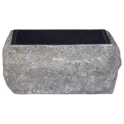 vidaXL Lavabo mármol negro 30x30x13 cm