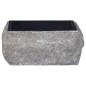 vidaXL Lavabo mármol negro 30x30x13 cm