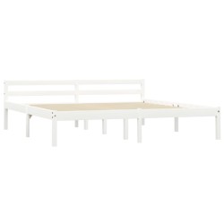 vidaXL Estructura de cama de madera maciza de pino blanco 180x200 cm