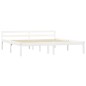 vidaXL Estructura de cama de madera maciza de pino blanco 180x200 cm vidaXL Estructura de cama de madera maciza de pino blanco 180x200 cm