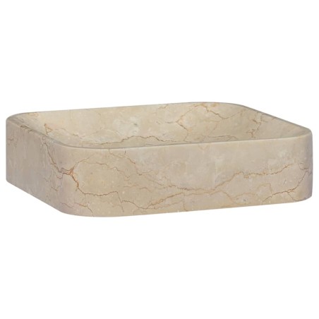 vidaXL Lavabo crema mármol 40x40x10 cm
