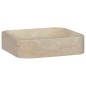 vidaXL Lavabo crema mármol 40x40x10 cm vidaXL Lavabo crema mármol 40x40x10 cm