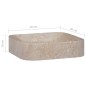vidaXL Lavabo gris mármol 40x40x10 cm vidaXL Lavabo gris mármol 40x40x10 cm