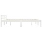 vidaXL Estructura de cama de madera maciza de pino blanco 180x200 cm vidaXL Estructura de cama de madera maciza de pino blanco 180x200 cm