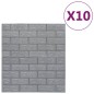 vidaXL Papel pintado autoadhesivo ladrillos 3D 10 unidades antracita vidaXL Papel pintado autoadhesivo ladrillos 3D 10 unidades antracita