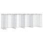 vidaXL Muro de gaviones para contenedor de basura hierro 350x91x120 cm vidaXL Muro de gaviones para contenedor de basura hierro 350x91x120 cm