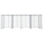 vidaXL Muro de gaviones para contenedor de basura hierro 350x91x120 cm vidaXL Muro de gaviones para contenedor de basura hierro 350x91x120 cm