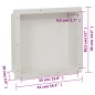 vidaXL Hornacina de ducha blanco 41x36x10 cm vidaXL Hornacina de ducha blanco 41x36x10 cm