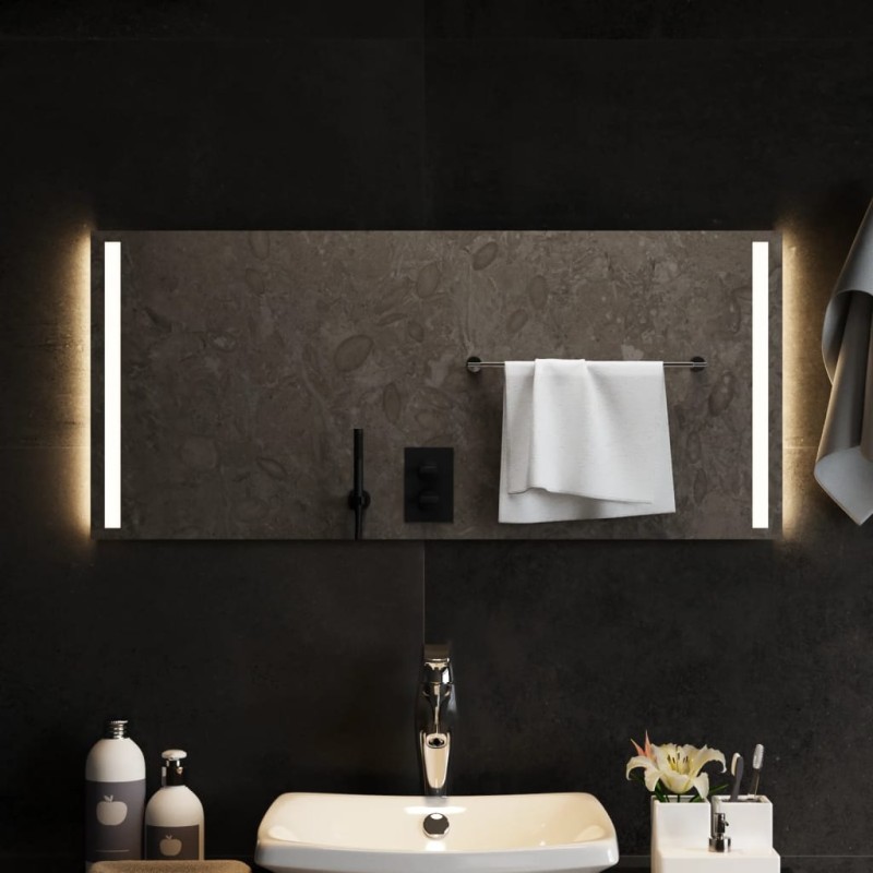 vidaXL Espejo de baño con LED 90x40 cm vidaXL Espejo de baño con LED 90x40 cm