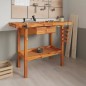 vidaXL Banco trabajo cajón y tornillos banco madera acacia 124x52x83cm vidaXL Banco trabajo cajón y tornillos banco madera acacia 124x52x83cm