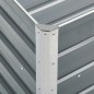 vidaXL Arriate de jardín de acero galvanizado gris 240x40x45 cm vidaXL Arriate de jardín de acero galvanizado gris 240x40x45 cm
