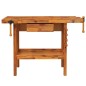 vidaXL Banco trabajo cajón y tornillos banco madera acacia 124x52x83cm vidaXL Banco trabajo cajón y tornillos banco madera acacia 124x52x83cm