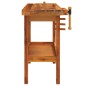 vidaXL Banco trabajo cajón y tornillos banco madera acacia 124x52x83cm vidaXL Banco trabajo cajón y tornillos banco madera acacia 124x52x83cm