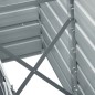 vidaXL Arriate de jardín de acero galvanizado gris 240x40x45 cm vidaXL Arriate de jardín de acero galvanizado gris 240x40x45 cm