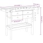 vidaXL Banco de trabajo cajones y tornillos banco acacia 124x52x83 cm