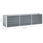 vidaXL Arriate de jardín de acero galvanizado gris 240x40x45 cm vidaXL Arriate de jardín de acero galvanizado gris 240x40x45 cm