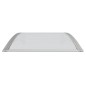 vidaXL Marquesina puerta policarbonato gris y transparente 100x80 cm
