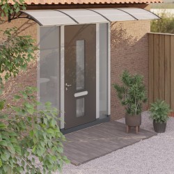 vidaXL Marquesina de puerta policarbonato negro 350x100 cm
