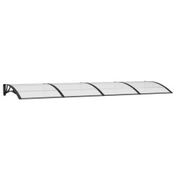 vidaXL Marquesina de puerta policarbonato negro 350x100 cm