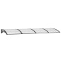 vidaXL Marquesina de puerta policarbonato negro 350x100 cm vidaXL Marquesina de puerta policarbonato negro 350x100 cm