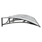 vidaXL Marquesina de puerta policarbonato negro 350x100 cm vidaXL Marquesina de puerta policarbonato negro 350x100 cm
