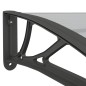 vidaXL Marquesina de puerta policarbonato negro 350x100 cm vidaXL Marquesina de puerta policarbonato negro 350x100 cm