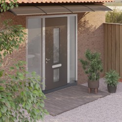 vidaXL Marquesina de puerta policarbonato negro 350x100 cm